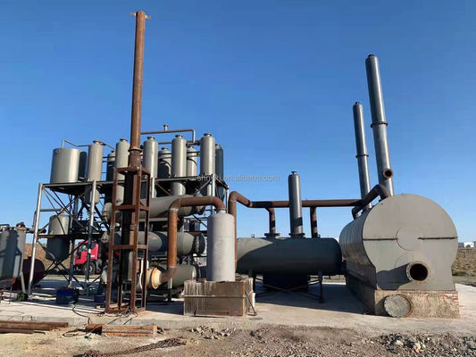 Black Engine Oil Recycling Plant For Diesel Oil Transformation