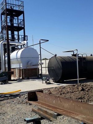30TPD Waste Engine Oil Refining to Diesel Distillation Equipment in 150 Square Meters