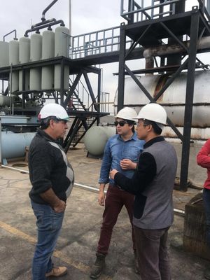 Black Engine Oil Recycling Plant For Diesel Oil Transformation