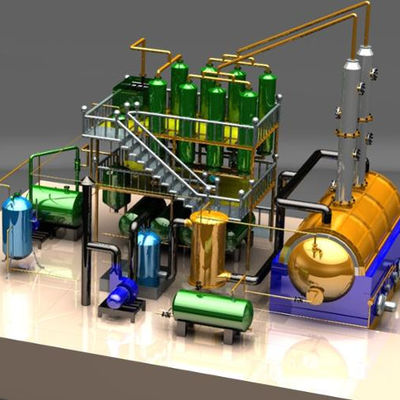 Continuous Type Recycling Waste Tyre Oil to Diesel Refinery Distillation System 30 kg