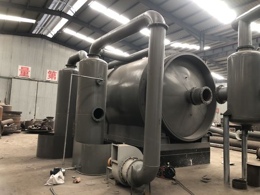 Top- Waste Plastic Tyre Rubber Oil Sludge to Energy Fuel Oil Machine 30000 kg Weight
