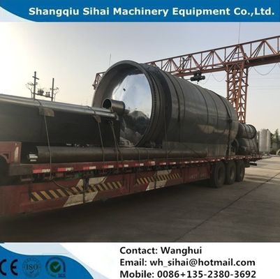 380V Used Plastic Tyres Recycling Machine For Fuel Oil Carbon Black Directly Heating