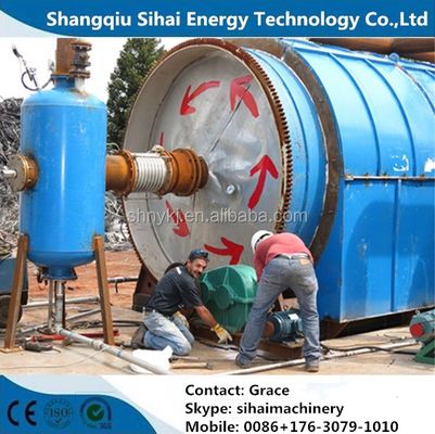 Eco-friendly Waste Tyre Recycling to Diesel Pyrolysis Plant 300sqm Area Required 380V